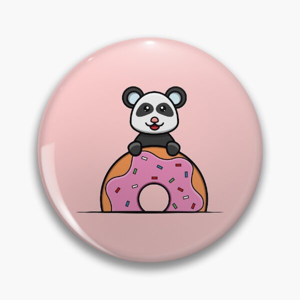 Item preview, Sticker and Label Of Cute Baby Panda On Donuts designed and sold by tedykurniawan12.
