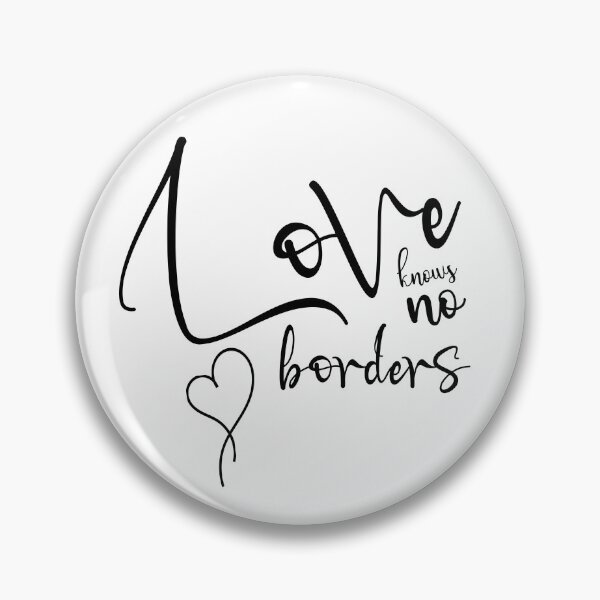Item preview, Love knows no borders | Text graphic love heart LDR, ally anti-racism  designed and sold by L Sq.