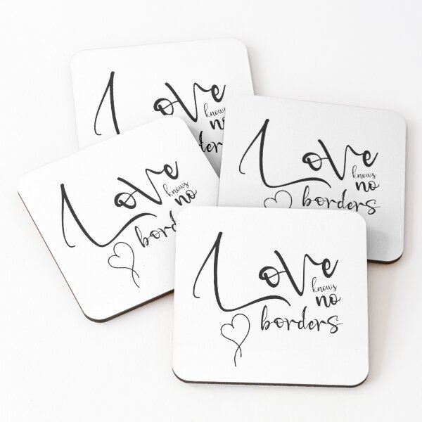 Item preview, Love knows no borders | Text graphic love heart LDR, ally anti-racism  designed and sold by L Sq.