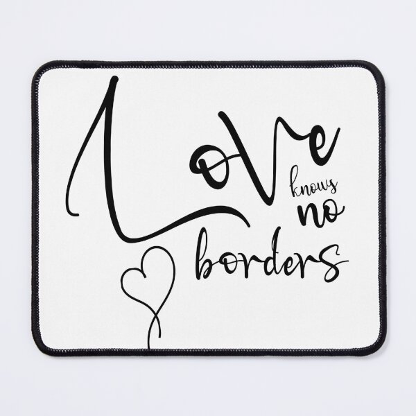 Item preview, Love knows no borders | Text graphic love heart LDR, ally anti-racism designed and sold by L Sq.