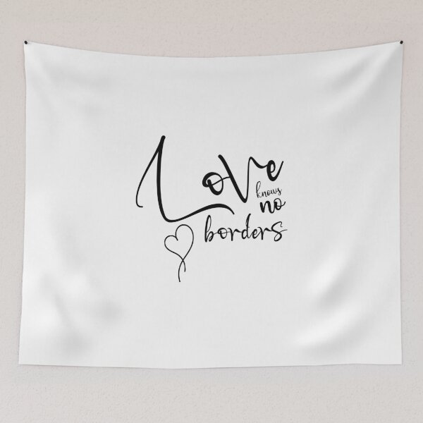 Item preview, Love knows no borders | Text graphic love heart LDR, ally anti-racism  designed and sold by L Sq.