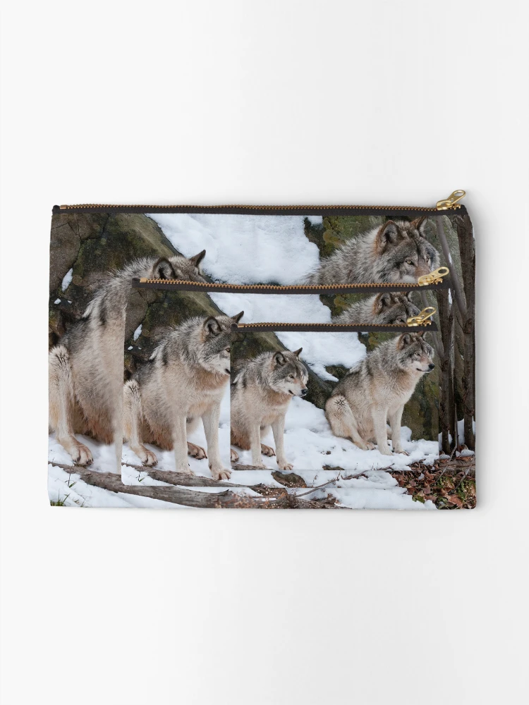 Thumbnail 2 of 4, Zipper Pouch, Timber Wolves designed and sold by WolvesOnly.