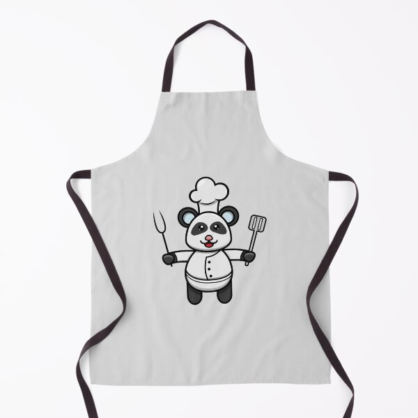 Item preview, Sticker and Label Of Cute Baby Panda Wearing Chef Costume designed and sold by tedykurniawan12.