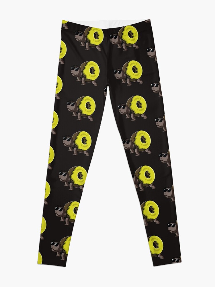 Disover Funny Turtle With A Donut On His Back Leggings
