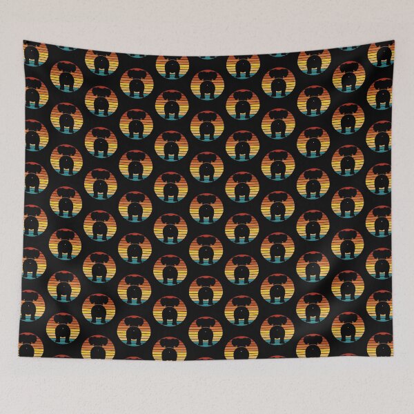 Item preview,  Retro Sunset Long Haired Chiweenie Dog Butt designed and sold by PeachesMommy.
