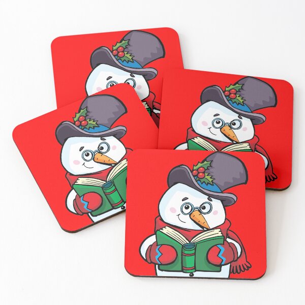 Item preview, Snowman holds a book in front of him and reads with a smile designed and sold by duxpavlic.