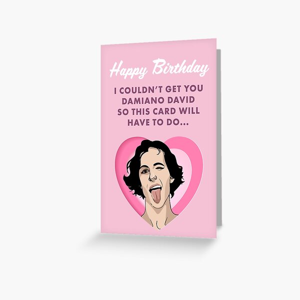 Damiano David happy birthday Maneskin Greeting Card