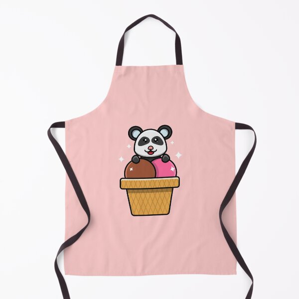 Item preview, Sticker and Label Of Cute Baby Panda On Ice Cream designed and sold by tedykurniawan12.