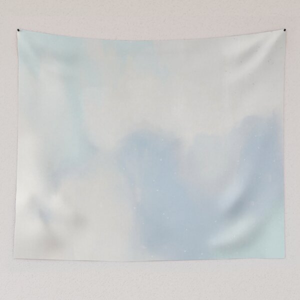 Item preview, Abstract Art Painting in Peaceful Light Cream and Soft Sky Blue designed and sold by kasamor.