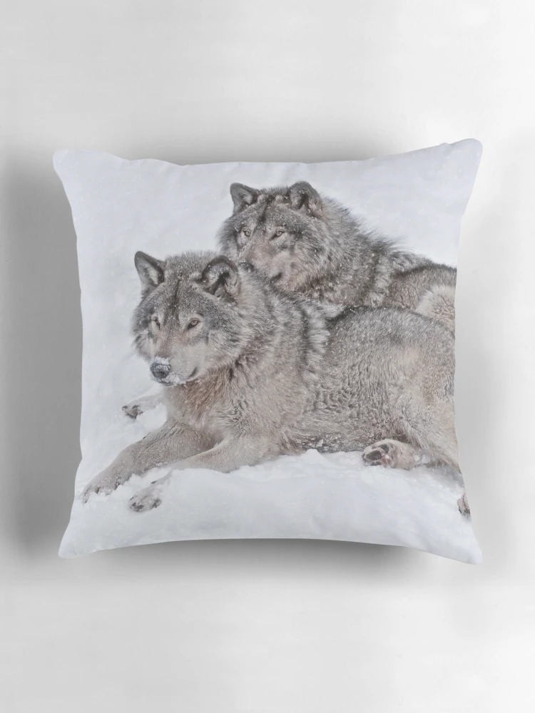 Thumbnail 3 of 4, Pillow, Timber Wolves designed and sold by WolvesOnly.