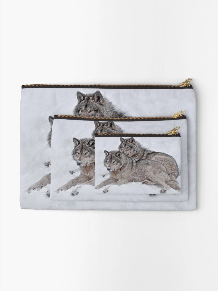 Thumbnail 2 of 4, Zipper Pouch, Timber Wolves designed and sold by WolvesOnly.