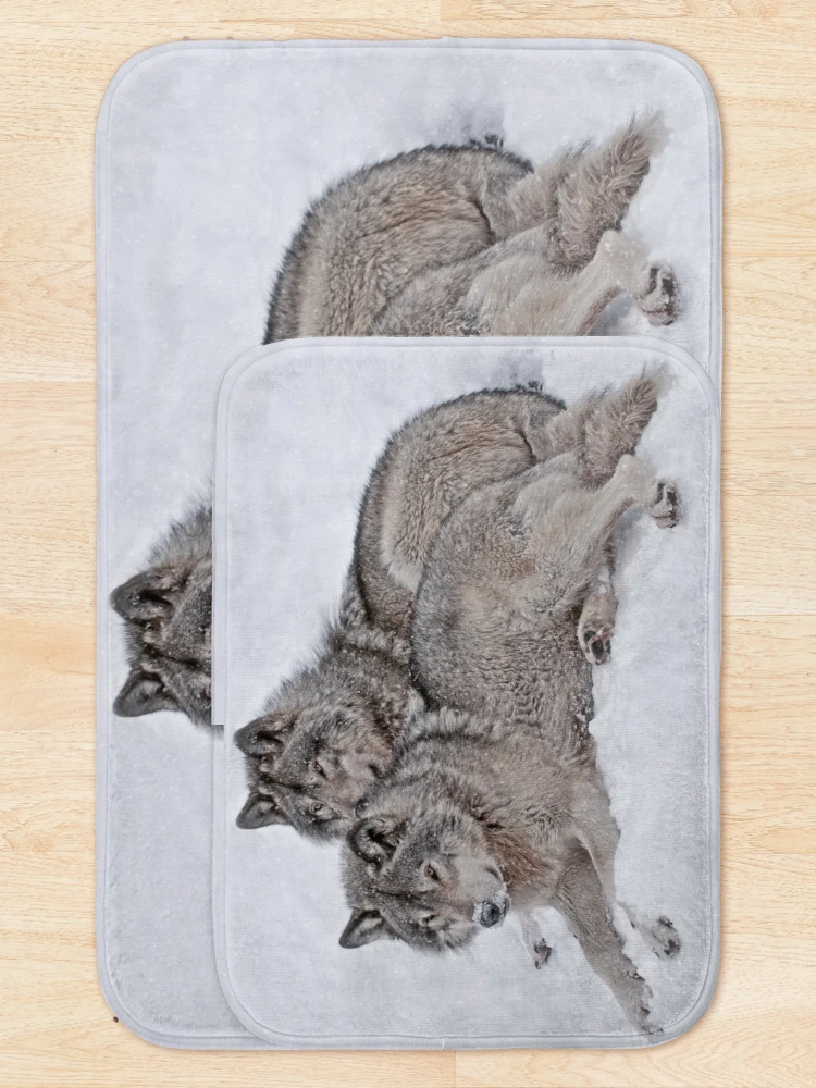 Thumbnail 5 of 6, Bath Mat, Timber Wolves designed and sold by WolvesOnly.