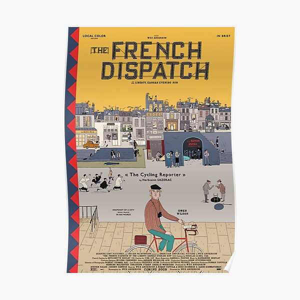 French Dispatch The Cycling Reporter Poster
