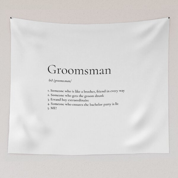 Item preview, Groomsman Definition (black) designed and sold by Allyoudois.