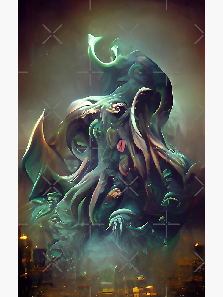 Cthulhu Lovecraft Surreal Sticker For Sale By Zachholmbergart Redbubble 9204