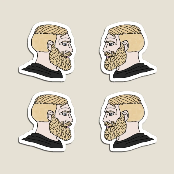 Funny Chad Yes - Yes Chad Meme - Yes Face Meme Sticker for Sale by Be Cool