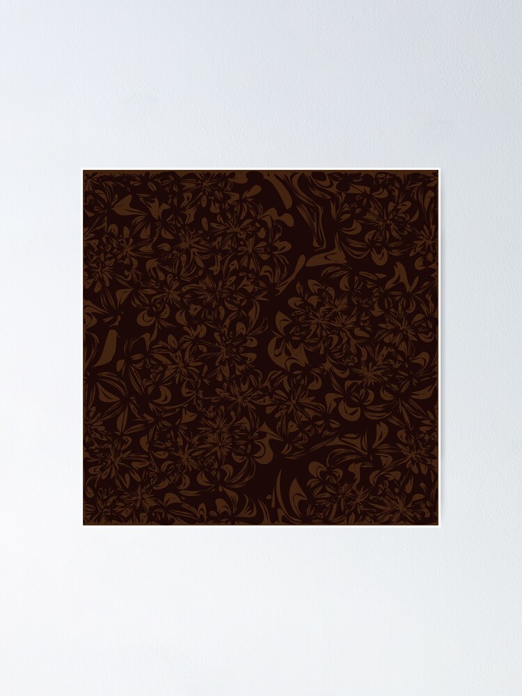 Thumbnail 1 of 3, Poster, Textured Liquid Chocolate Brown Abstract Pattern designed and sold by likebakerdo.