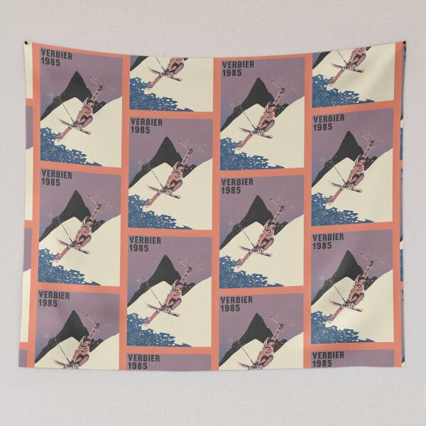 Item preview,  Verbier ski mountains 1985 vintage skiing 80's designed and sold by Captain-Jackson.