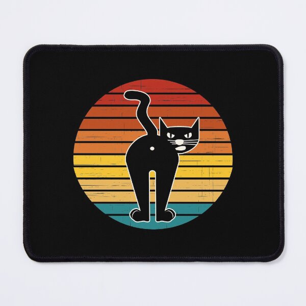 Item preview, Retro Sunset Black Cat Butt designed and sold by PeachesMommy.