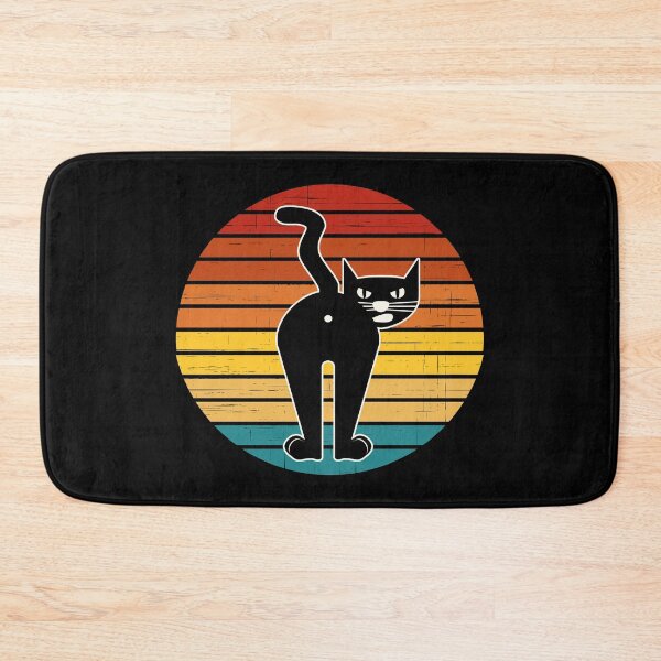 Item preview, Retro Sunset Black Cat Butt designed and sold by PeachesMommy.