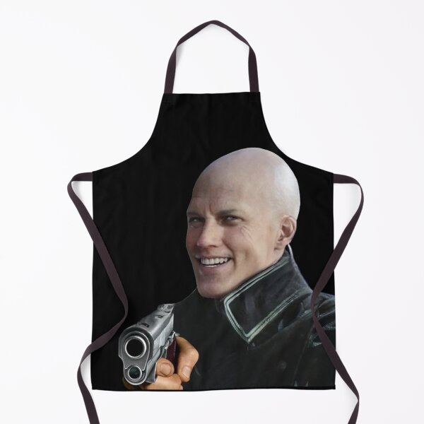 Item preview, Bald Vergil pointing a gun - blursed Devil May Cry funny face meme designed and sold by KefrostDs.