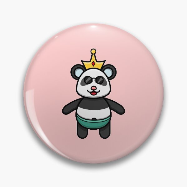 Item preview, Sticker and Label Of Cute Baby Panda With Crown designed and sold by tedykurniawan12.