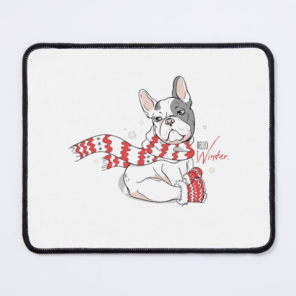 Item preview, Hello Winter from French Bulldog - Cute Christmas Dog designed and sold by WolfPackDesigns.