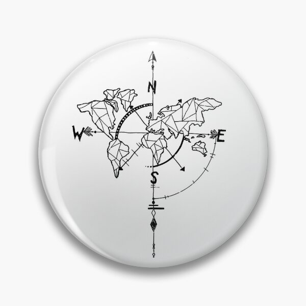 Item preview, World Map Compass designed and sold by Parag's Travel Shop.