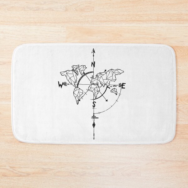 Item preview, World Map Compass designed and sold by Parag's Travel Shop.
