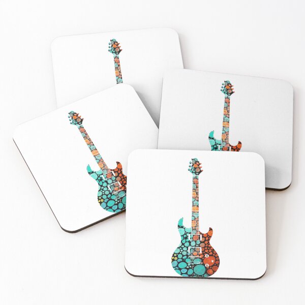 Item preview, Colorful Mosaic Music Art Electric Bass Guitar Artwork designed and sold by Sharon Cummings Art.