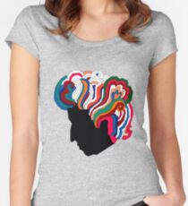 Bob Dylan Regenbogen Tailliertes Rundhals-Shirt