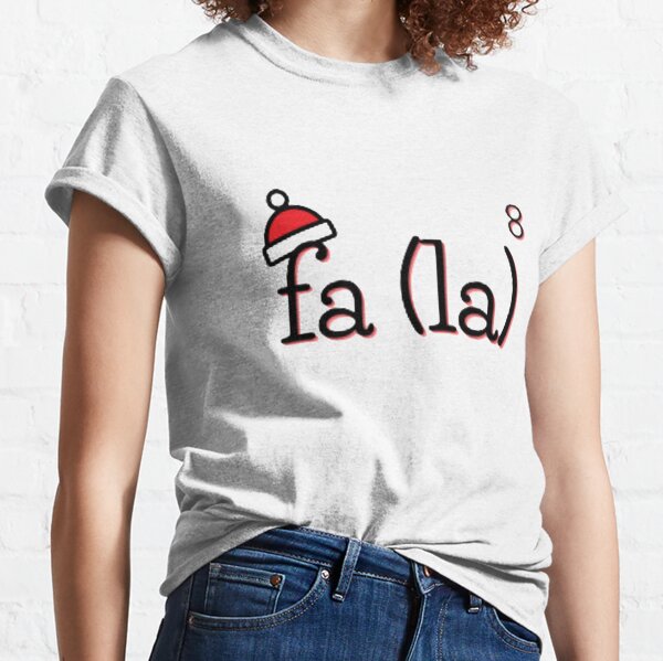 Fa La La Christmas Shirt - Ladies Baseball Tee - Red Raglan Shirt