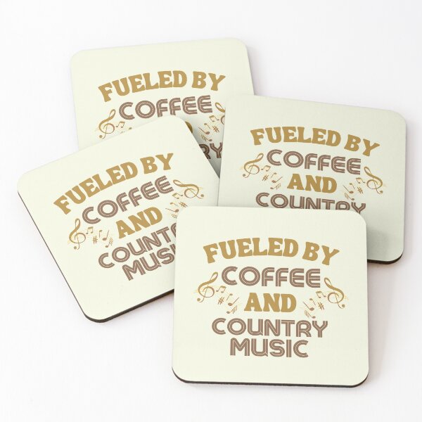 Item preview, Fueled By Coffee And Country Music For Funny Coffee Addict -  Fueled By Coffee And Country Music designed and sold by Funwithmusic.