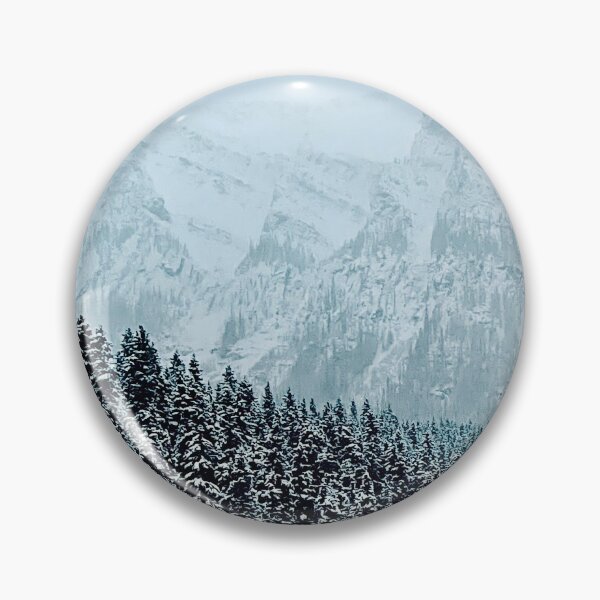 Item preview, pine trees in snow, mountain covered snow nature landscape designed and sold by Mo2mo.