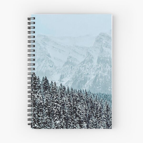 Item preview, pine trees in snow, mountain covered snow nature landscape designed and sold by Mo2mo.