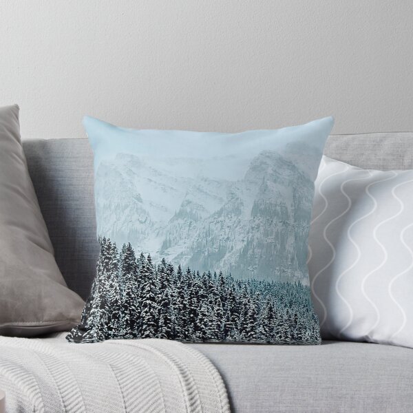 Item preview, pine trees in snow, mountain covered snow nature landscape designed and sold by Mo2mo.