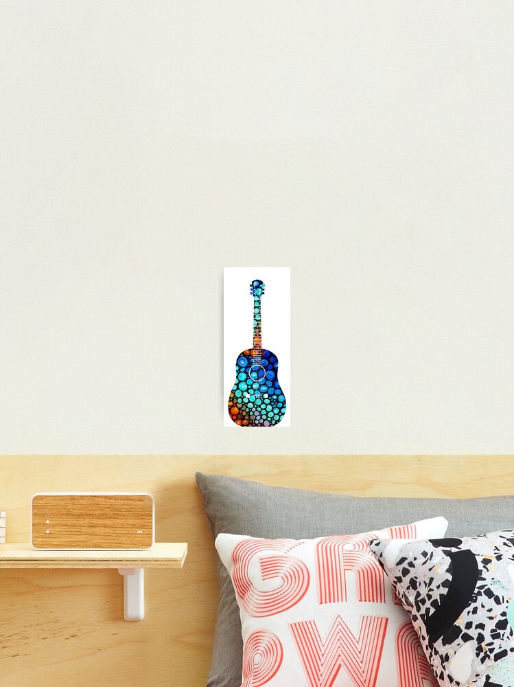 アート・デザイン・音楽 plastock amana image Colorful Mosaic Music Art Acoustic Guitar Artwork