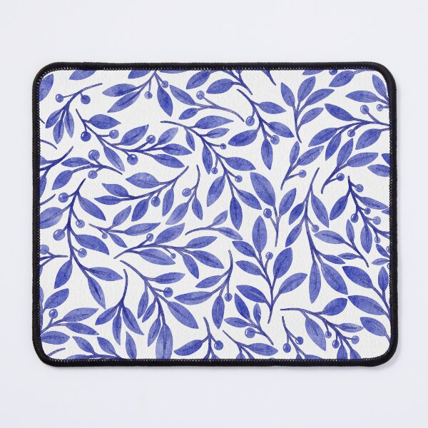 Aperçu de l'œuvre Feuilles et baies | Palette Bleue créée et vendue par RebeccaFlaherty.
