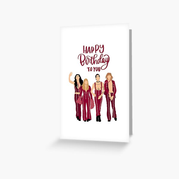 Maneskin Happy Birthday Måneskin birthday card Greeting Card