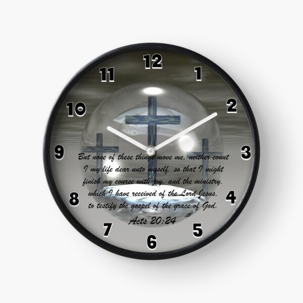 CROSS WALL CLOCK BIBLE VERSE PROVERBS 3:6 CHOOSE ANY TEXT OR SCRIPTURE RELIGIOUS