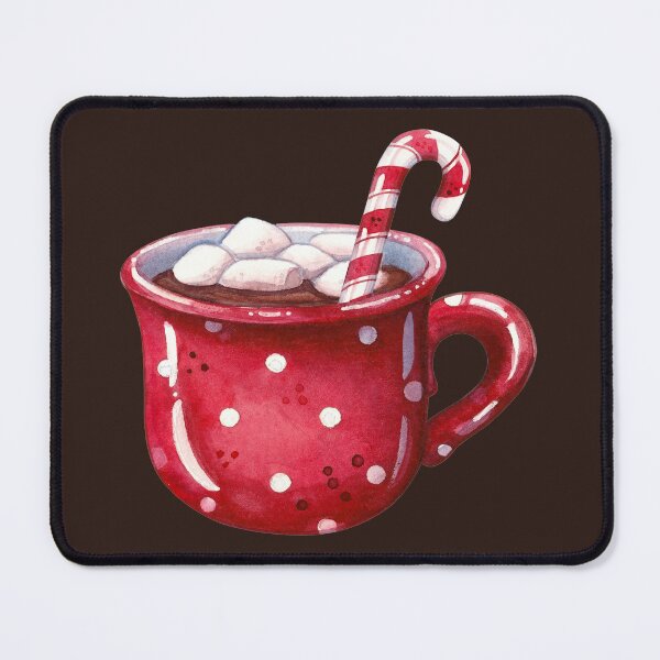 Item preview, Xmas Hot Chocolate with Marshmallow and Candy Cane designed and sold by Alicia Chee.