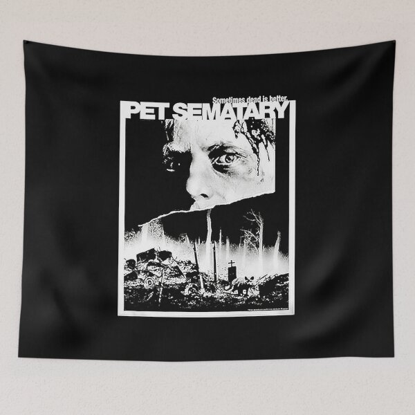 Item preview, Natural Beauty Cemetery Gravestone Death Film Black And White Poster Pet Sematary Halloween Gift For Fan designed and sold by ElbertPineapple.
