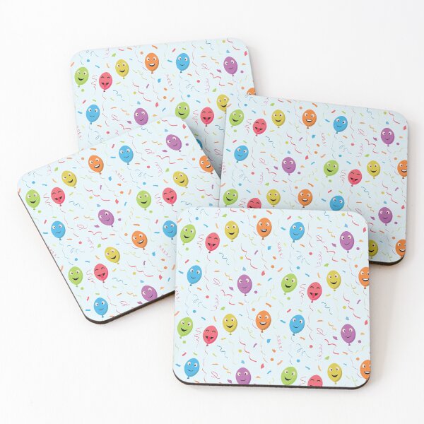 Item preview, Feliz cumpleaños sonriendo globos de fiesta con confeti designed and sold by Yasminepatterns .