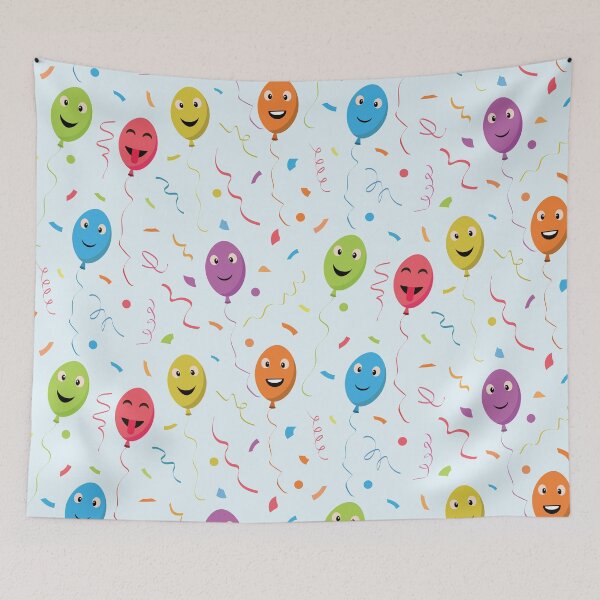 Item preview, Happy birthday smiling  party balloons with confetti  designed and sold by Yasminepatterns .