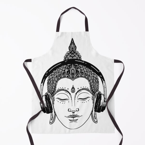 Item preview, Chilling Buddha DJ with headphones listening music zen meditation designed and sold by Byfab.