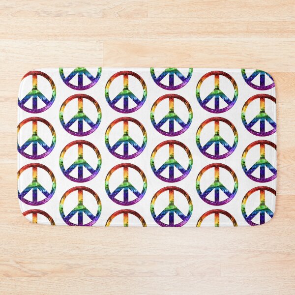Artikelvorschau, Regenbogen-Disco-Friedenszeichen der 1970er Jahre entworfen und verkauft von Deborah Camp.