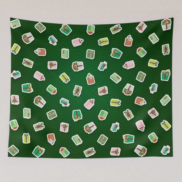 Item preview, Christmas Holiday Gifts Pattern with Pine Needles designed and sold by BigAl3D.