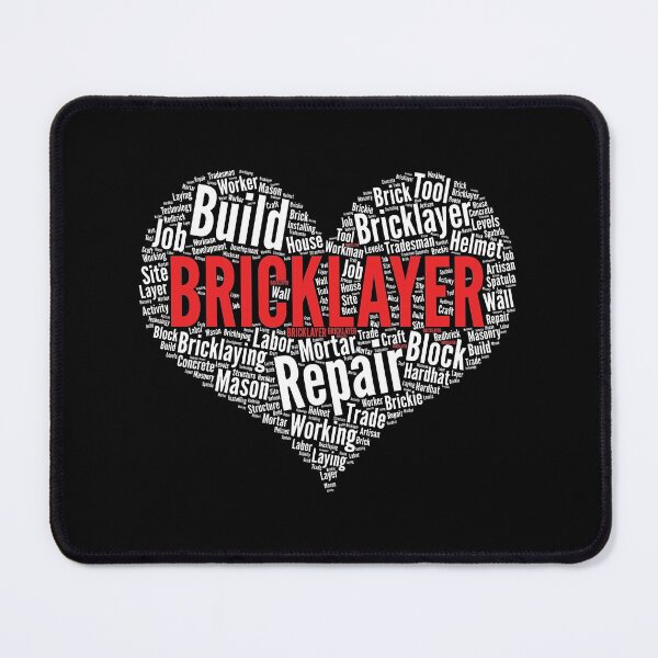 Item preview, Bricklayer Heart Shape Word Cloud Design Labor Worker graphic designed and sold by theodoros20.