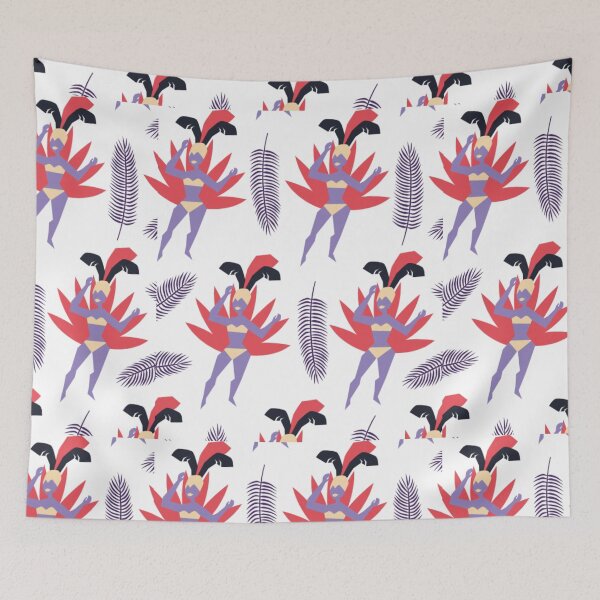 Item preview, Tropical dancer pink red and yellow design designed and sold by BailemosBachata.