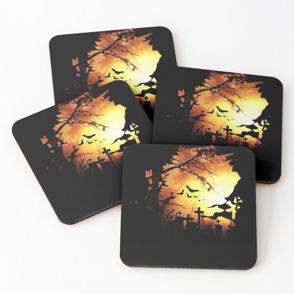 Item preview, Natural Beauty Cemetery Gravestone Death Film Halloween Graveyard With Bats Watercolor Design Cool G designed and sold by ElbertPineapple.